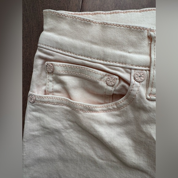 Tory Burch Mara Cropped Stretchy Jeans-Ballet Pink - Picture 14 of 16